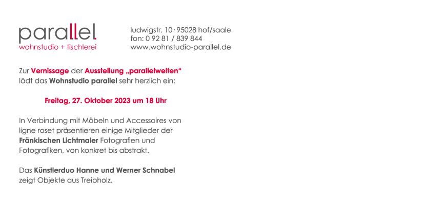 Einladung parallelwelten Ausstellung 2023 Rückseite
