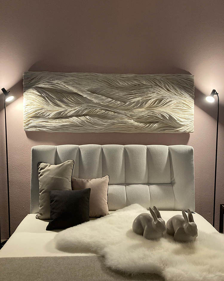 Schlafzimmer mit Paper-Art